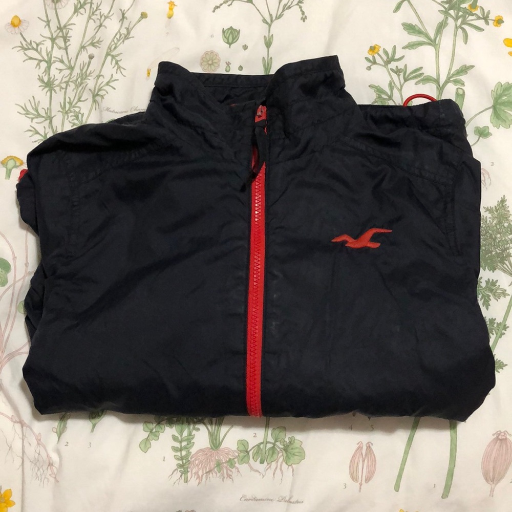 ✨2/$10✨ Hollister Navy and Red Men's Windbreaker